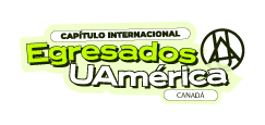 Logo del capítulo internacional Egresados UAmérica Canadá.
