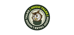 Logo Hugui Talks de la Universidad de América.