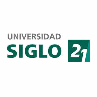 Logotipo de la Universidad Siglo 21, institución aliada académica de la Universidad de América.