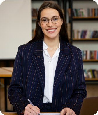 Estudiante profesional en la Universidad de América durante sus estudios de posgrados